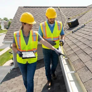 Two engineers performing Property Walk-Through and Roof Assessment